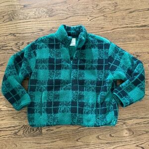 NWOT OFFLINE By Aerie Sherpa Quarter Zip Sweatshirt Large